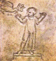 Esc, III, Cristo con la Paloma de la Paz Divina, Catacumbas de San Calixto, Grabado, Roma, Italia