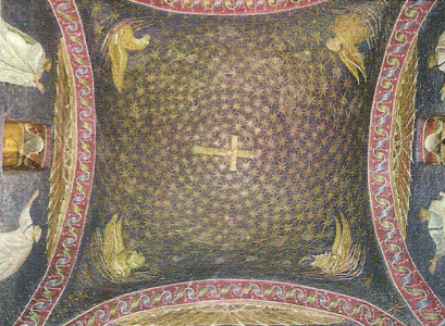 Mosaico, V, Mausoleo de Gala Placidia, interior, cpula, Rvena, Italia, 425-450