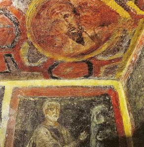 Pin,  IV, Retrato de San Pablo e Imagen de San Pedro, Catacumba de Santa Tecla, Roma