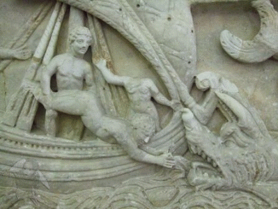 Esc, III, Jons y la Ballena, Detalle, Museos Vaticanos, Sarcfago