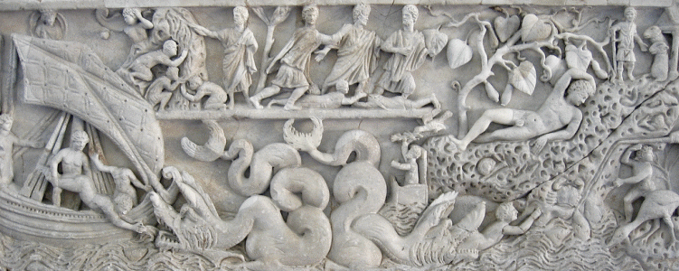 Esc, III, Sarcfago de Jons y la ballena, Museos Vaticanos, Sarcfago