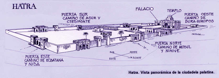 Arq, II, Paros, Palacio-ciudadela de Hatra, Finales de siglo, Irn