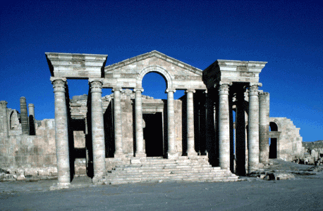 Arq, III aC.-III dC., Templo de la ciudad de Hatra, exterior, acceso, Partos, Irn, 247 aC.-226 dC.