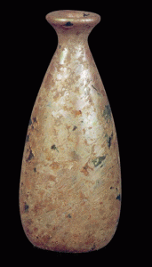 Cermica, III aC., Botella de barro vidriado, M. Nacional, Tehern, Irn