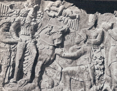 Esc, III, Emperador Valeriano arrodillado ante Sapor I, segunda mitad del siglo