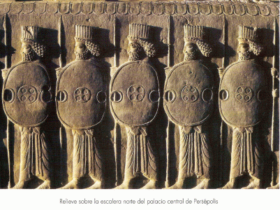 Esc, VI aC., Desfile, Los inmortaleso guardia personal , Perspolis