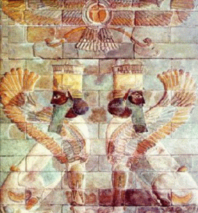 Esc, V aC., Genios alados, palacio de Susa