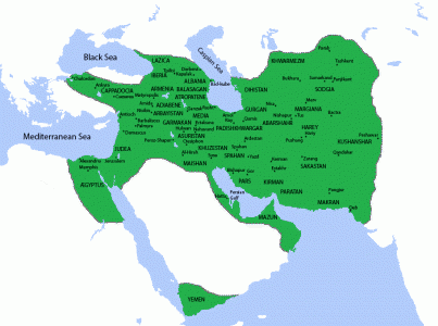 Mapa, Imperio Sasnida, poca Corroes II, 590-628