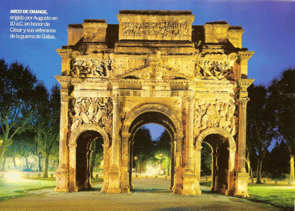 Arq, I aC, Arco de triunfo de Augusto, Galias, Orange, Francia,10