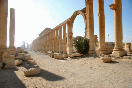 Arq, I aC.-II dC., Palmira. Antigua Avenida, Nabateos, Siria