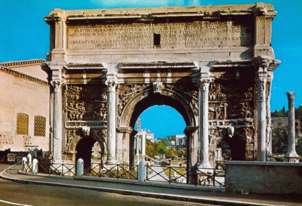 Arq, III, Arco de Septimio Severo, Foro, Roma, 203