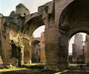 Arq, III, Termas de Caracalla, Interior, Detalle, Arcos y Muros, Roms, 212-217