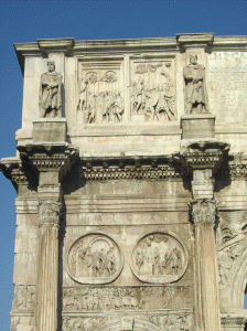 Arq, IV, Arco de Constantino, Detalle, Roma