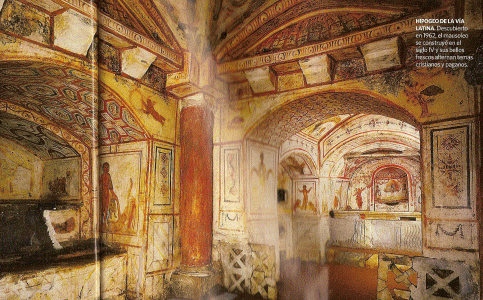 Arq, IV, Mausoleo-Hipogeo de la Va Latina, ilustracin, Roma