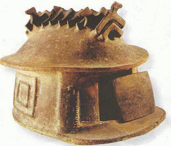 Cermica, I, Urna funeraria, Forma de Cabaa, Palatino, Villa Julia, Imperio, Roma, I aC