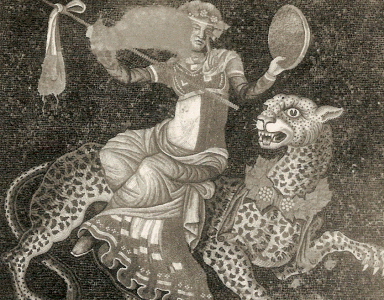 Mosaico, I, Dionisos Montando una Pantera, Casa de las Mscaras, Delos, Imperio, Roma