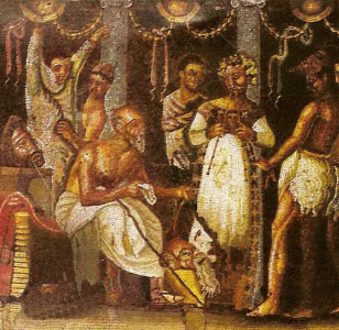 Mosaico, I, Casa del Poeta Trgico, Escena Teatral, Pompeya, Imperio, Roma