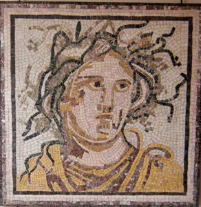 Mosaico, II-III, Personaje Masculino, Mosaico de Lyon, Francia, Imperio, Roma