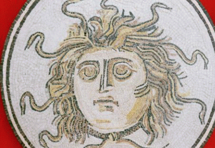 Mosaico, III, Cabeza de Medusa-Gorgona, M. de Souse, Tnez, Imperio, Roma