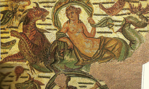 Mosaico, III, Nereida sobre Hipoptamo, Imperio, Roma