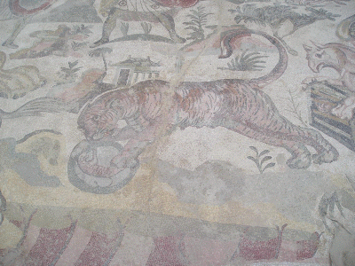 Mosaico, II-IV, Animales, Villa Casale. Piazza Amrica, Sicilia, Imperio, Roma