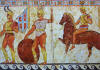 Mosaico, IV aC, Guerreros Samnitas, Palermo, Npoles, Italia, Imperio, Roma