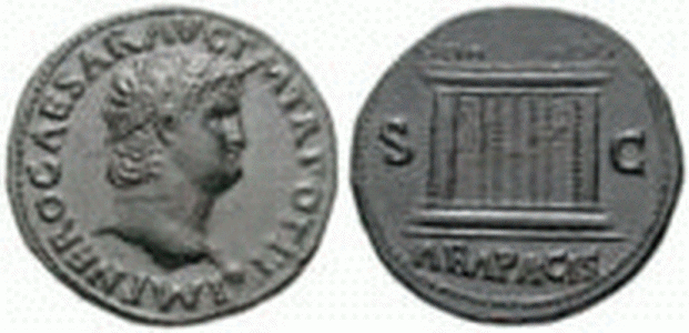 Numismtica, I, Nern, Claudio Cesar Augusto Germnico, Imperio, Roma 54-68