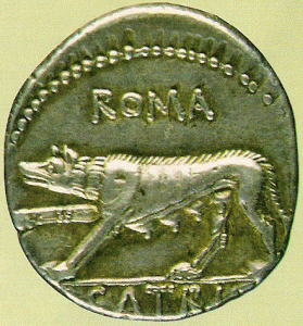 Numismtica, I aC., Denario, Loba Capitolina, Repblica, Roma