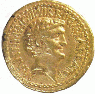 Numismtica, I aC., Marco Antonio, Aureo, Repblica, Roma