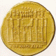 Numismtica, II Denario, Ororo, Reverso con el Foro Romano, poca de Trajano, Imperio, Romas. 98-117