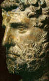 Esc, II, Retrato de Adriano, Bronce, Imperio, Roma