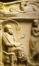 Esc, II, Sarcfago de las Musas, Scrates en el Saln de Aspasia, 150