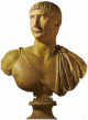 Esc, I-II, Busto, Trajano Emperador, Imperio, 98-117