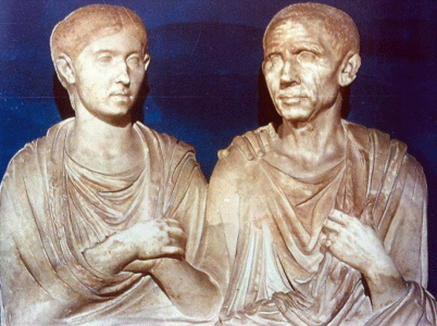 Esc, II aC., Bustos de Catn y Porcia, Repblica M. de Escultura, Vaticano, Roma, 138-117 aC.