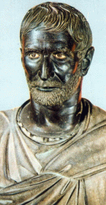 Esc, IV-III aC., Busto de Lucio Junius Brutus, Repblica, M. de los Conservadores, Roma