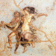 Pin, I, Fauno y bacante, Casa del Dioscuri, Fresco, Pompeya, Italia