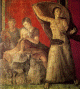 Pin, I, Danza en honor a Baco, Fresco, Cuarto Estiilo, Ilusionismo Arquitectnico, Pompeya, Italia