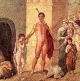 Pin, I, Teseo y el Minotauro,  Fresco, Cuarto Estilo, Ilusionismo Arquitectnico, Pompeya, M. Arqueolgico, Npoles, Italia 