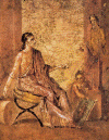 Pin, I, Mujer pintando, Herculano, M. Arqueolgico, Npoles, Italia