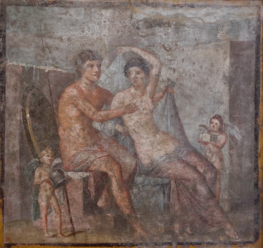 Pin, I dC, Ares y Afrodita, Casa de Marcus Lucretius Fronto, Pompeya, Italia 