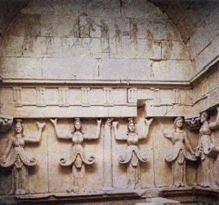Esc. IV-III aC., Caritides, Tumba se Sveshtari, Bulgaria
