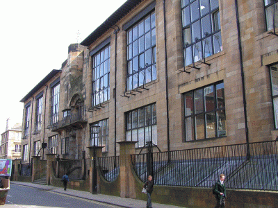Arq, XIX, Makinttosth, Charles Rennie, Escuela de Arte, Glasgow, RU