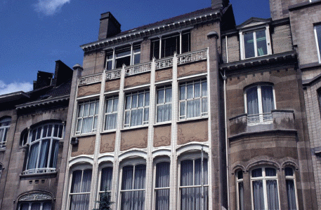 Arq, XIX, Horta, Vctor, Hotel Edtvelde, fachada, detalle, Bruselas, 1895-1898