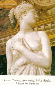 Esc, XIX, Cnona, Antonio, Venus itlica, detalle, Palacio Pitti, Florencia, 1812