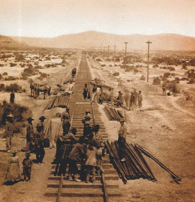 Art, Fotografa, XIX, Tendido del ferrocarril hacia el Oeste, USA