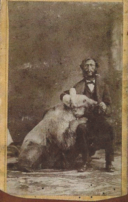 Art, Fotografa, XIX, Grizzly Adams adiestrador de osos, antiguo buscador de oro, USA