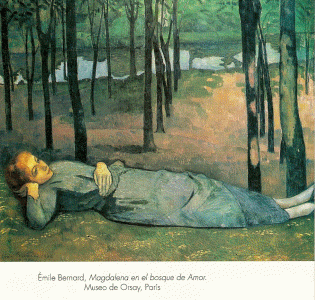 Pin, XIX, Bernard, Emile, Magdalena en el bosque de Amor, M. dOrssay, Paris, 1888
