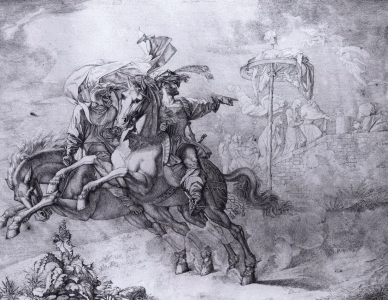 Grabado, XIX, Cornelius, Peter von, La visin de Rabenstein, 1811