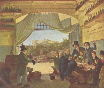 Pin, XIX, Cornelius, Peter von, Escena de taberna, Muawum Sjaskie Wrodaw, 1820