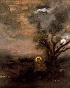 Pin, XIX, Moreau, Gustave, Cristo en el huerto de los olivo, M. Gustave Moreau, Pars, 1875-1880